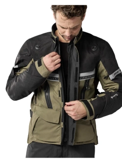 Kurtka motocyklowa tekstylna REV'IT! Dominator 3 GTX czarno-zielona