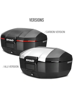 Kufer centralny SHAD SH51 Carbon czarny z czerwonym reflektorem