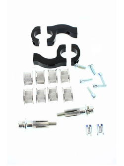 Handbary uniwersalne Acerbis X-Factor z aluminowym rdzeniem czarno-białe [mocowanie w zestawie]