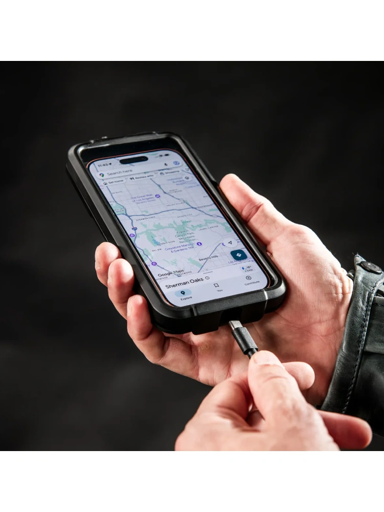Zestaw na motocykl: uniwersalne etui na telefon Sp Connect LT (rozmiar L) + uchwyt na kierownicę Moto Mount LT