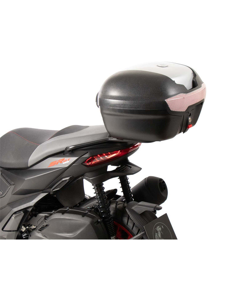 Zestaw: kufer centralny Journey 40 + stelaż Hepco&Becker Aprilia SR GT 125/200/Sport (22-) czarno-srebrny