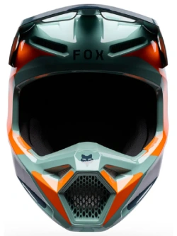 Kask enduro Fox V1 Image Print niebiesko-pomarańczowy