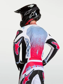 Bluza cross dziecięca Alpinestars MX Fluid Drag czarno-biało-czerwona
