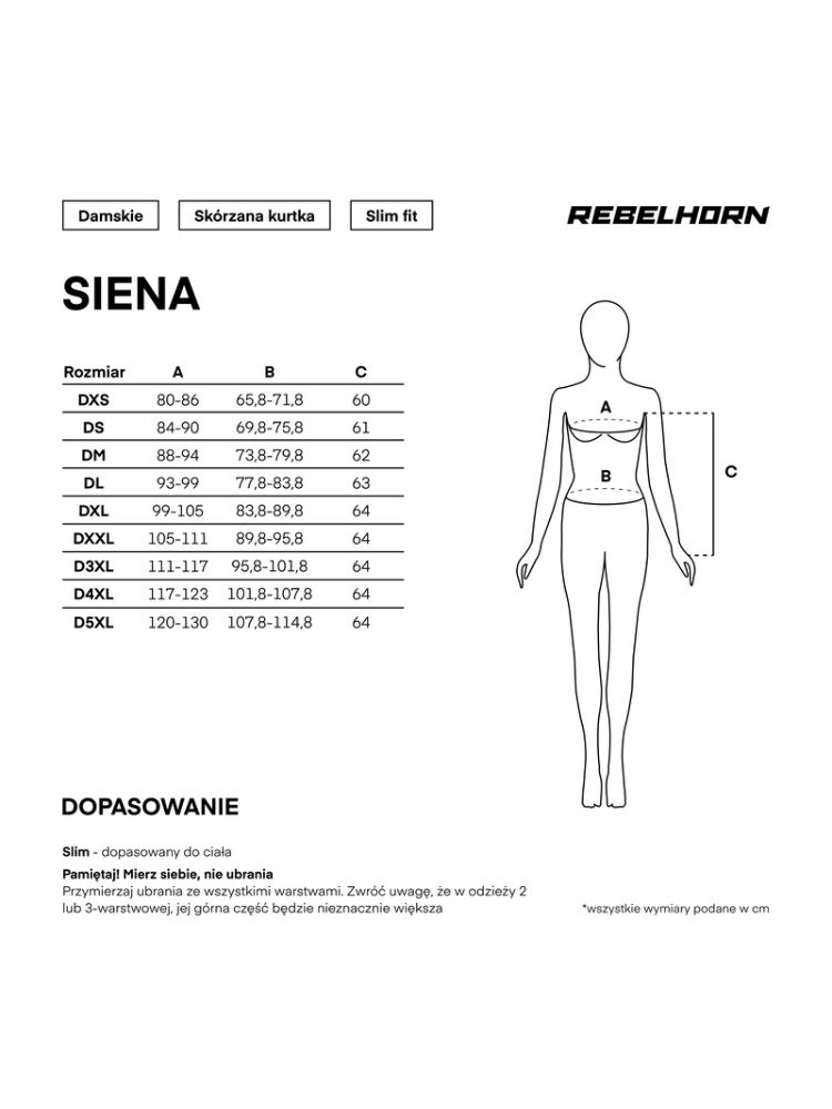 Kurtka motocyklowa damska skórzana Rebelhorn Siena czarna