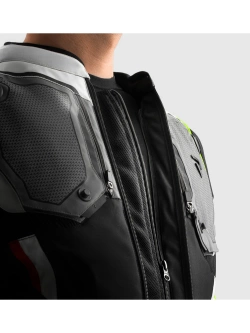 Kurtka motocyklowa tekstylna Rebelhorn Borg II czarno-szaro-żółta