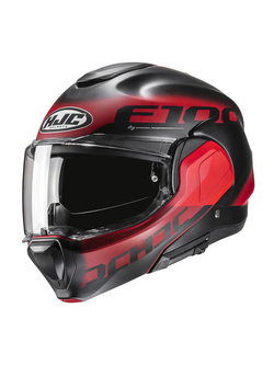 Kask szczękowy HJC F100 Hetal czerwony