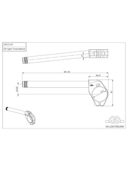 Kierownica clip-on GILLES GPL2-510 Aprilia (wybrane modele) czarna [średnica: 51mm]