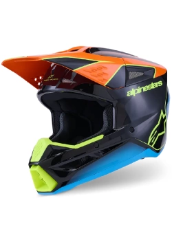 Kask enduro Alpinestars SM3 Fray czarno-pomarańczowy-fluo