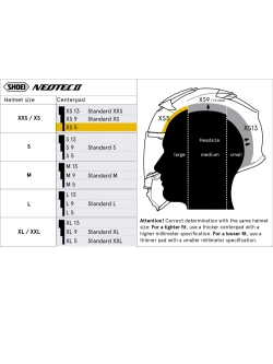 Wkładka centralna Shoei do kasku Neotec II Typ-L