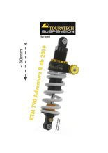 Amortyzator obniżający zawieszenie o 30 mm level 2 Touratech do KTM 790 Adventure R (19-)/ 890 Adventure/ R (21-)