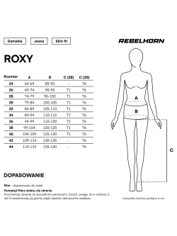 Jeansy motocyklowe damskie Rebelhorn Roxy czarne