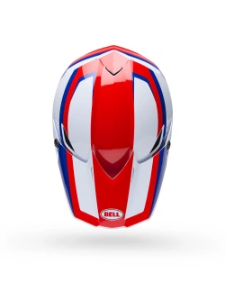Kask enduro Bell MX-10 Mips biało-niebiesko-czerwony