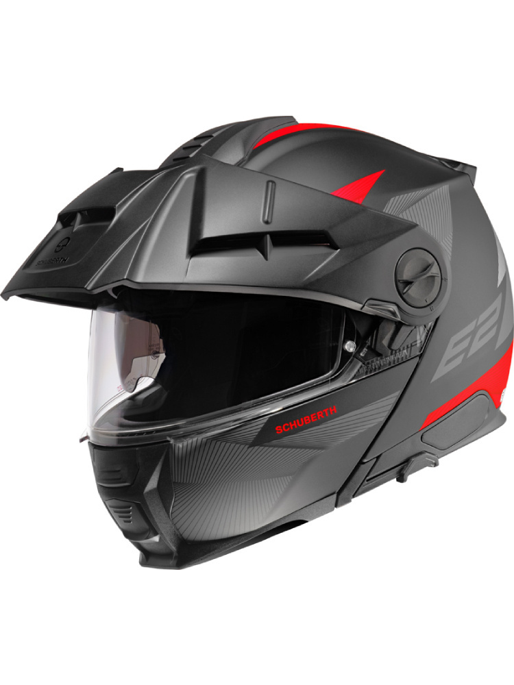 Kask szczękowy Schuberth E2 Defender czerwony