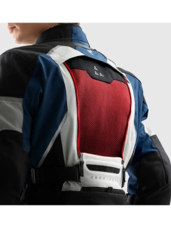 Kurtka motocyklowa tekstylna Rebelhorn Hardy 3.0 czarno-szaro-niebieska