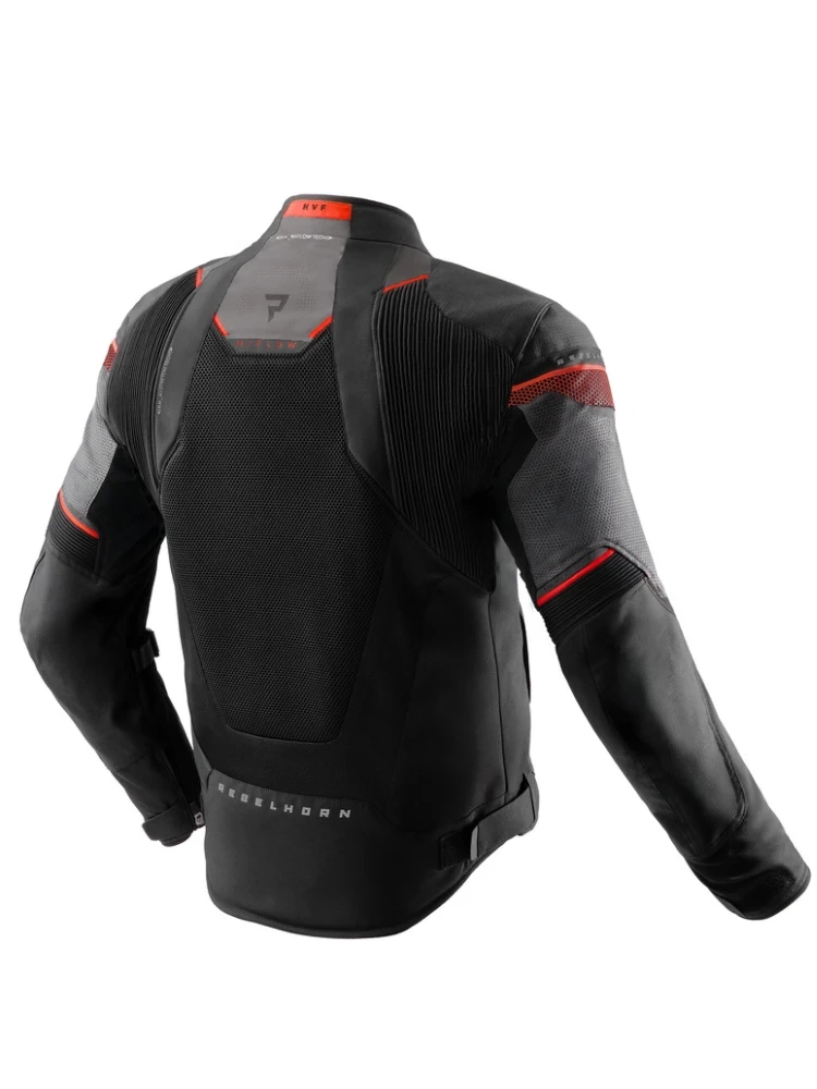 Kurtka motocyklowa tekstylna Rebelhorn Hiflow V czarno-szaro-czerwona