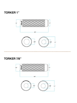 Manetki motocyklowe Biltwell Torker TPV do kierownic o średnicy 25.4 [mm] brązowe