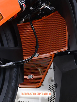 Osłona chłodnicy R&G Racing KTM 790 ADV (19-22)/ 890 ADV (20-22)/ SMT (23-24) aluminiowa, pomarańczowa