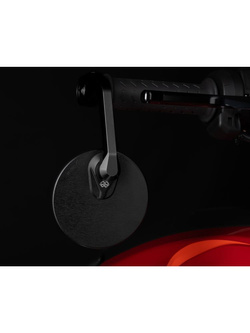 Lusterko motocyklowe GILLES Moon M04-02-BD na koniec kierownicy aluminiowe czarne