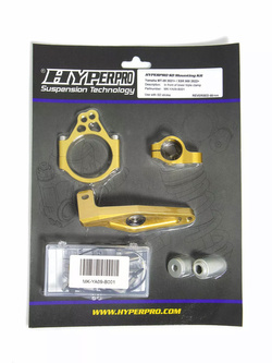 Zestaw mocujący amortyzator skrętu odwrócony Hyperpro Yamaha MT-09 (21-22)/ XSR 900 (22-24) złoty