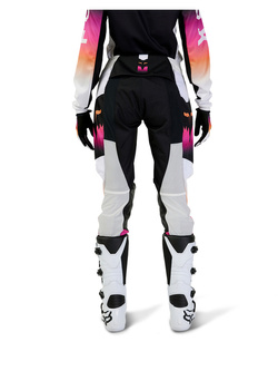 Spodnie cross damskie Fox 180 Flora czarno-biało-różowe