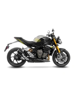 Podwójny tłumik motocyklowy LeoVince LV-10 czarno-srebrny Triumph (wybrane modele) [z homologacją] 