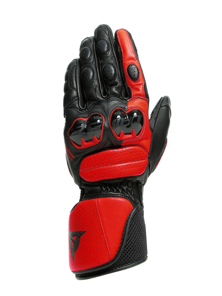 Skórzane rękawice motocyklowe Dainese Impeto czarno-czerwone