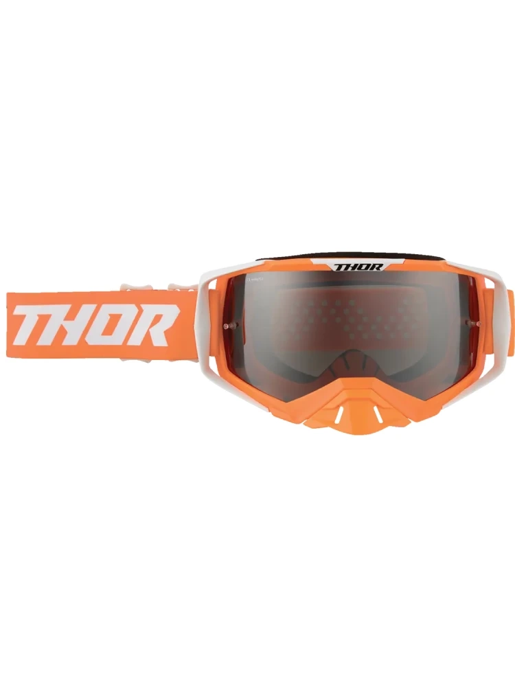 Gogle motocyklowe Thor Activate lustrzaną szybką pomarańczowe