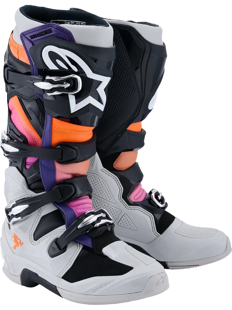 Buty enduro Alpinestars MX Tech 7 szaro-pomarańczowo-czarne