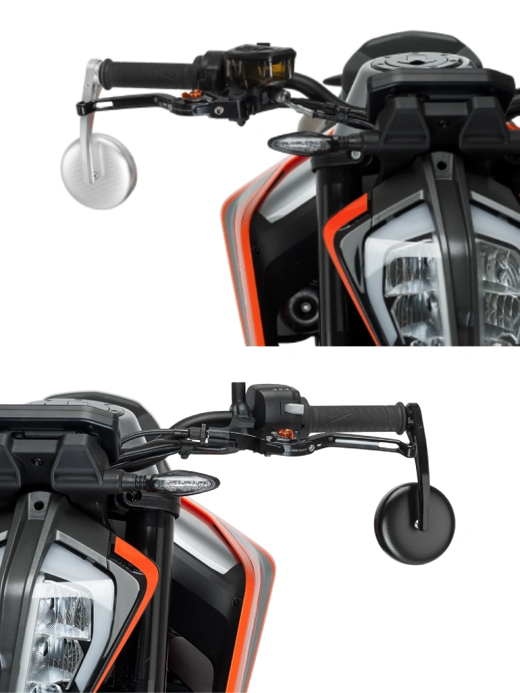 Zestaw: lusterka motocyklowe PUIG Grand Tracker symetryczne + adaptery Honda CMX 500 REBEL/SE (25)/Yamaha (wybrane modele)