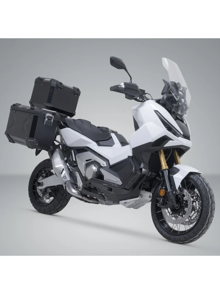 Zestaw: kufry boczne + kufer centralny TRAX ADV + stelaże SW-Motech Honda X-ADV 750 RH21 (24-) czarne