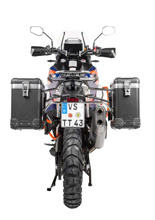 Zestaw: kufry boczne czarne "And-Black" Zega Pro + stelaże srebrne Touratech KTM Super Adventure 1290 S/R (21-24) [poj.: 31+38l]