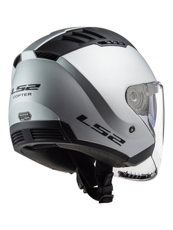 Kask otwarty LS2 OF600 Copter II Solid srebrny matowy