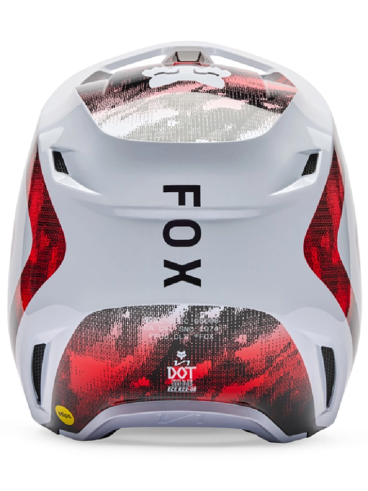 Kask enduro Fox V1 Kairos biało-czarno-czerwony