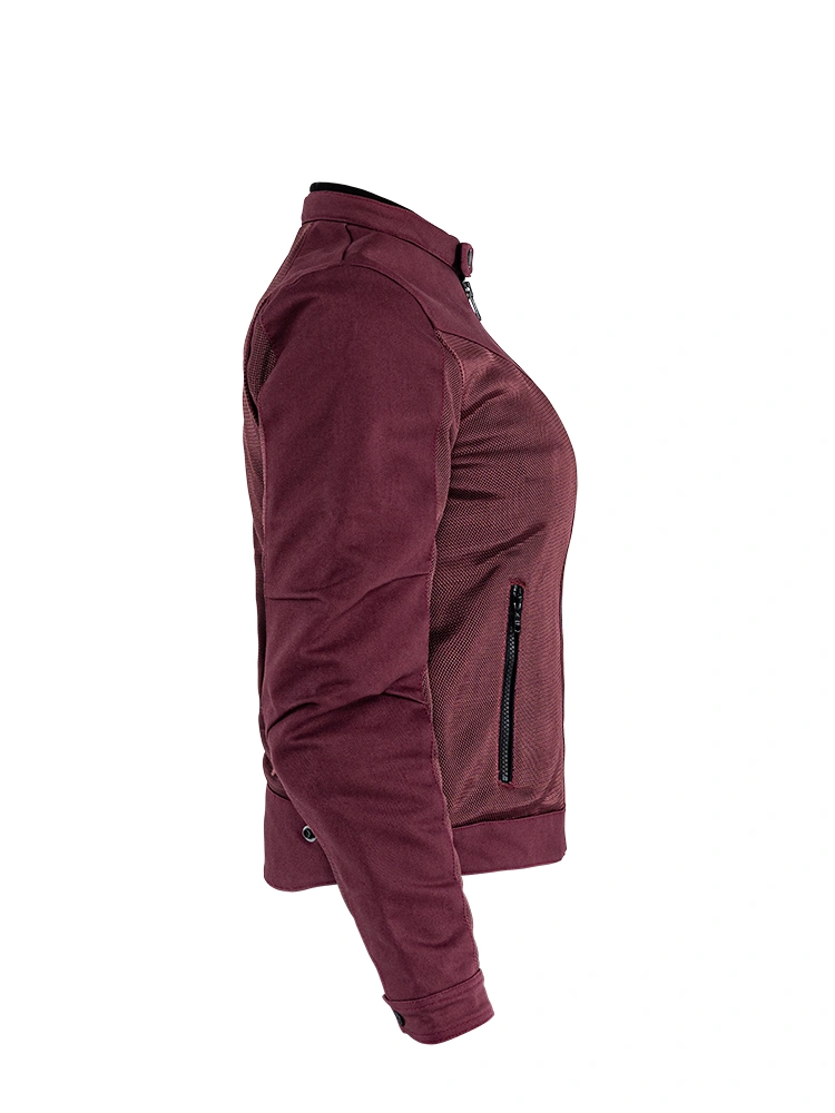 Kurtka motocyklowa tekstylna damska John Doe Aero Mesh bordowa