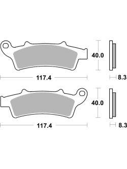 Klocki hamulcowe Brembo XS Aprilia Atlantic/ Scarabeo/ Kymco People/ X-Town (wybrane modele) [na przód, kpl. na 1 tarczę]