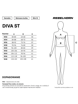 Kurtka motocyklowa damska skórzana Rebelhorn Diva ST czarno-różowa