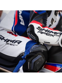 Kombinezon motocyklowy jednoczęściowy Shima Apex RS biało-niebieski
