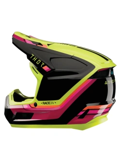 Kask enduro Thor Youth Fleet czarno-różowy-fluo