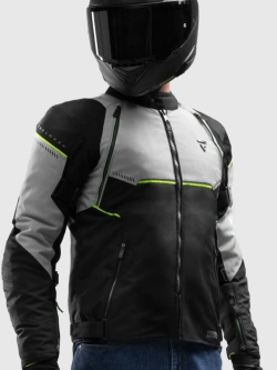 Kurtka motocyklowa tekstylna Rebelhorn Swift czarno-szara-fluo