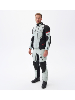Kurtka motocyklowa tekstylna Rebelhorn Range szaro-czarno-czerwona