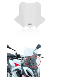 Zestaw: szyba motocyklowa WRS Touring + zestaw montażowy Aprilia Tuono 457 (25-)