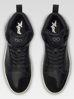 Buty motocyklowe XPD Moto-1 Leather Sneakers czarno-białe