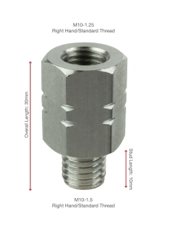 Adapter RAM M10-1.25 na M10-1.5 [długość: 20 mm]