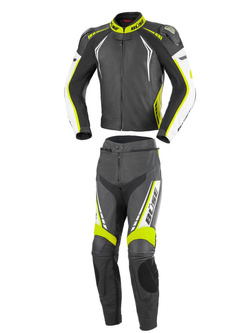 Kombinezon motocyklowy dwuczęściowy  Büse Silverstone Pro czarno-fluo żółty