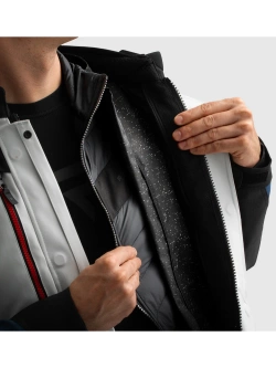 Kurtka motocyklowa tekstylna Rebelhorn Hardy 3.0 czarno-szaro-niebieska