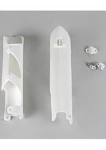 Osłony teleskopów UFO do Husqvarna TC 125/250/300/310 (14), TE-TX 125/250/300 (14-15), FC 250/350/450 (14), FE 250/350/450/501 (14-15) białe