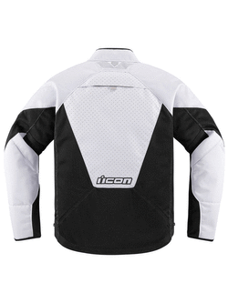 Kurtka motocyklowa tekstylna Icon Mesh AF biało-czarna