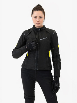 Kurtka motocyklowa damska tekstylna Shima Rush 2.0 czarno-fluo