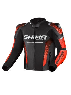 Kurtka motocyklowa skórzana Shima STR 2.0 czarno-jasnoczerwona