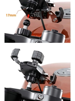 Adapter mocowania uchwytu motocyklowego na główce ramy Biketec czarny [Typ: FSM17] 